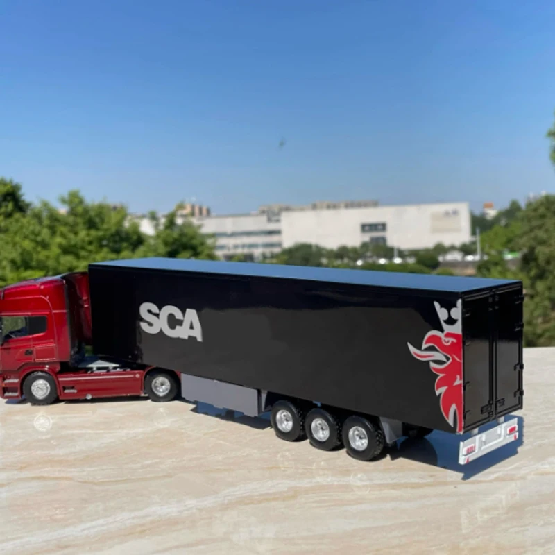 السائبة لا صندوق 1:50 مقياس الثقيلة شاحنة جرار سبيكة محاكاة نموذج مجموعة ثابتة زينت عطلة لعبة هدية تذكارية #1