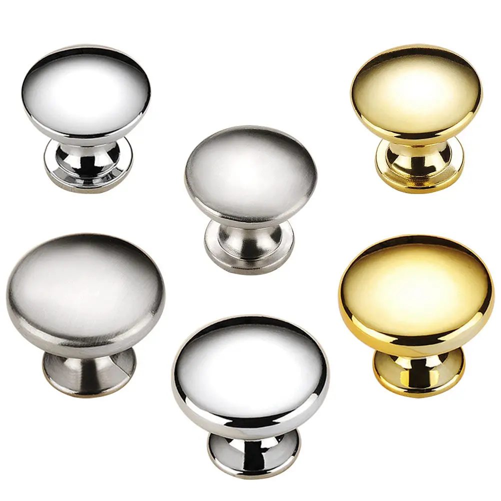 

6 шт. круглых металлических ручек для шкафов из цинкового сплава, для комодов, ящиков, кухонных и ванных шкафов, современные, устойчивые к ржавчине