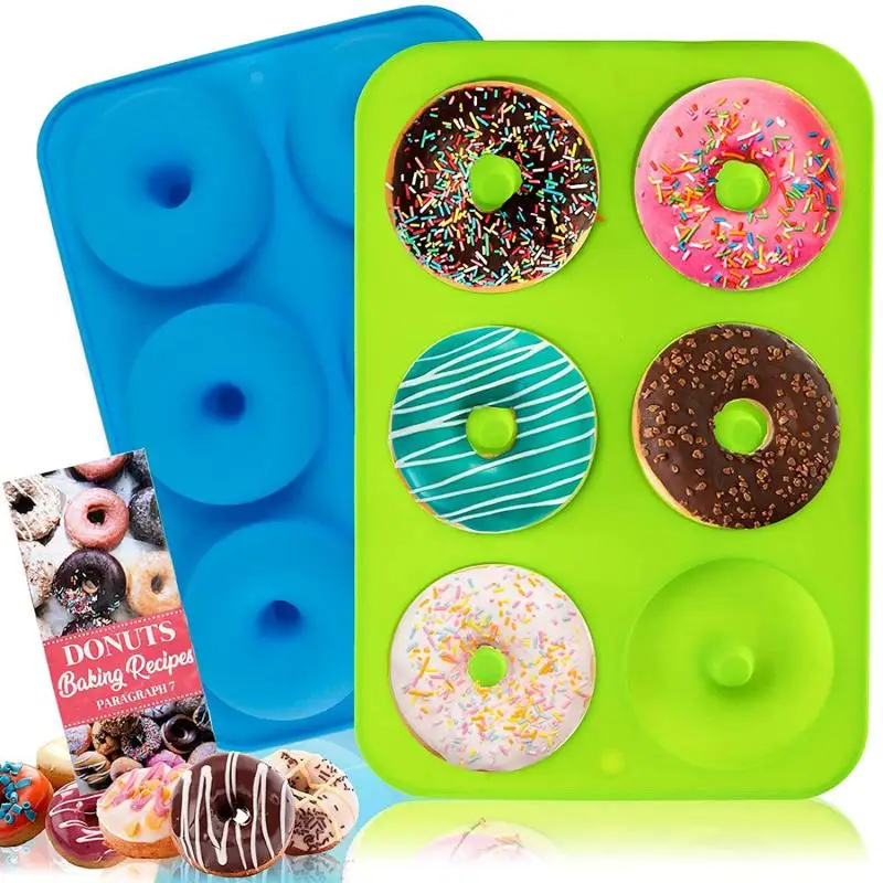 Newest 2/1PC Silicone Muffins Donut Mold 6 Holes Baking Mould Non-Stick Baking Pastry Chocolate Cake Dessert DIY Bakeware Tools