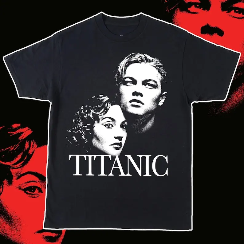 

Titanic T-shirt | Jack & Rose Tshirt Leonardo DiCaprio Kate Winslet Movie T shirt