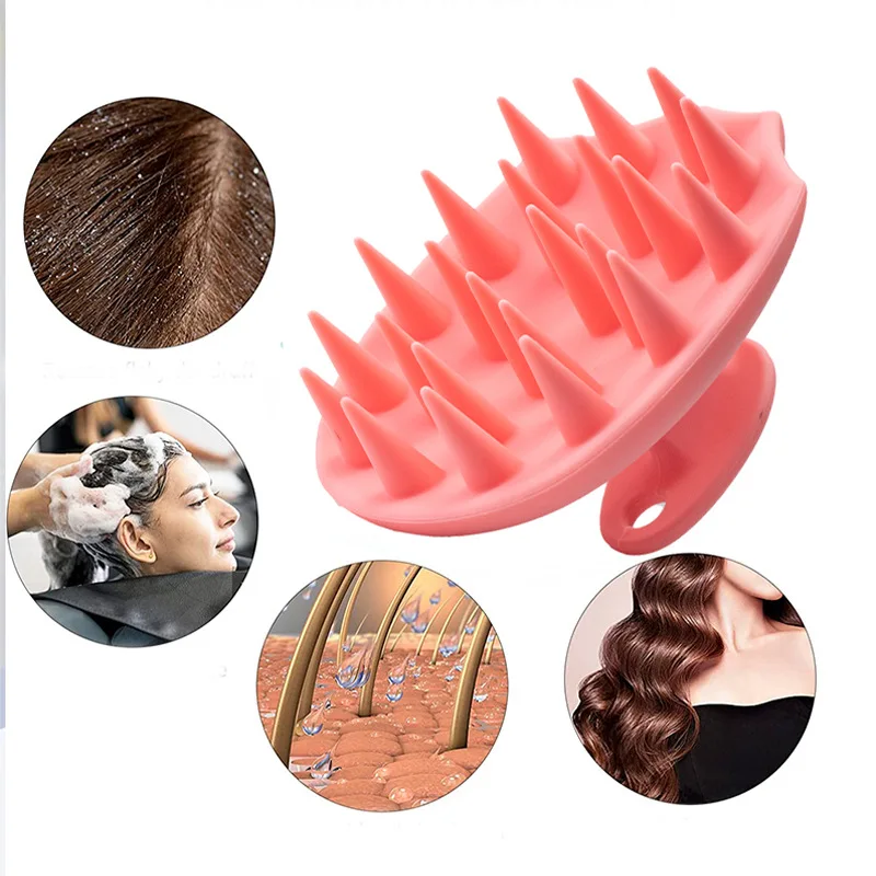 

silicone scalp grabber shampoo for relieving itching, suitable for both dry and wet use, grab-style shampoo brush, 2 pieces