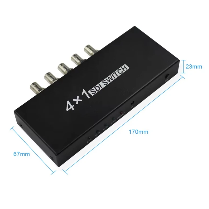SDI スイッチ 4x1 3G HD SD 4 チャンネル SDI 信号から 1SDI スイッチャーサポート 1080p 分配エクステンダー プロジェクター モニター カメラ用