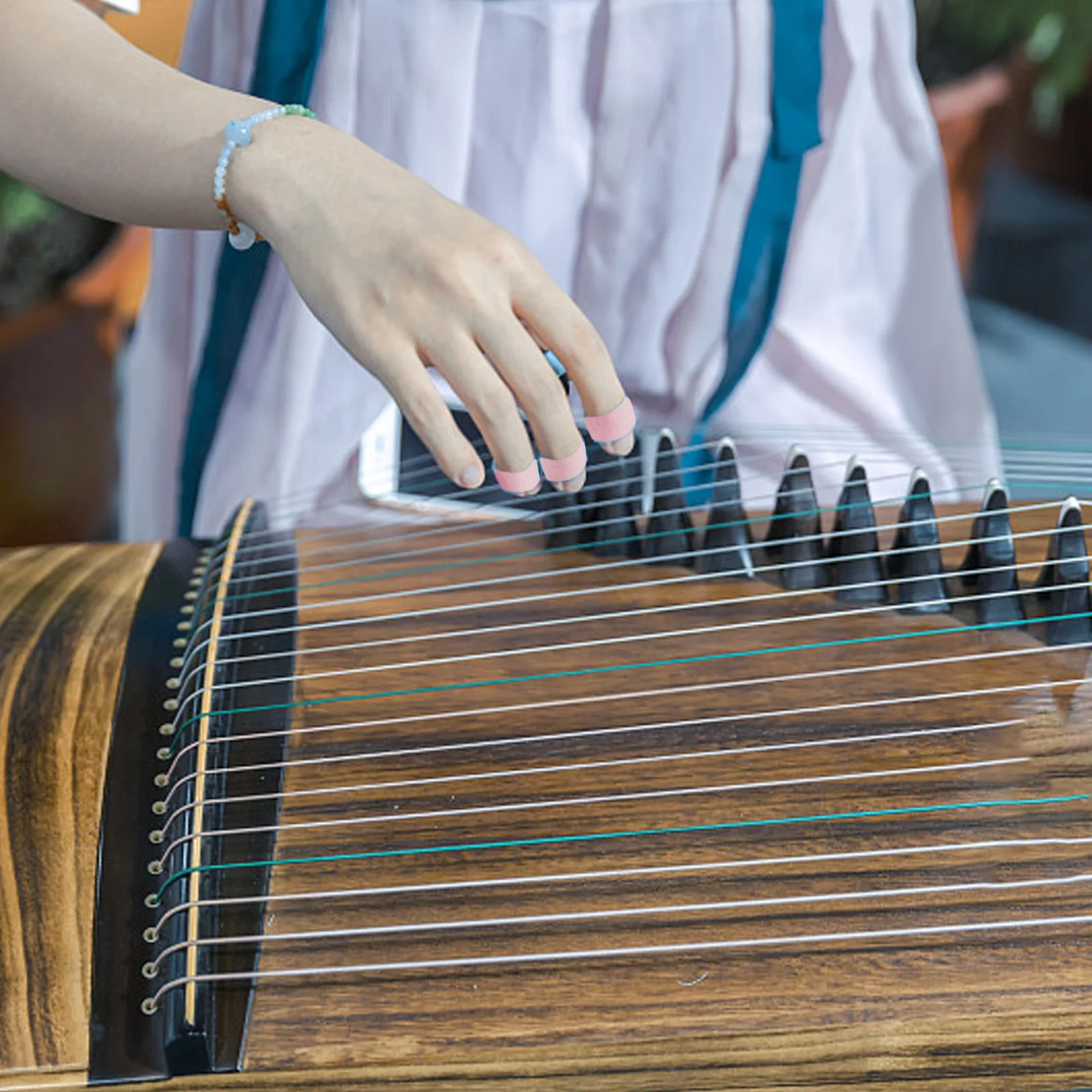 

5 Rolls Household Guzheng Tape Durable Finger Adhesive Tape for Guzheng Pipa Instrument Playing Accessories Fingernail Accessory