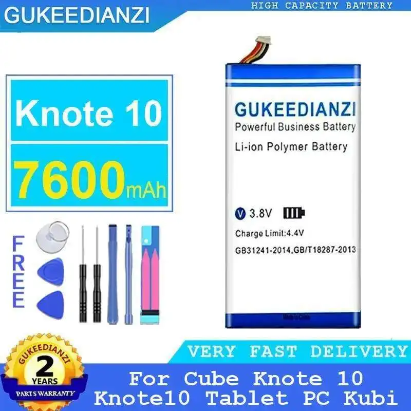 7600Mah للكمبيوتر اللوحي Cube Knote 10 Knote10 بطارية كمبيوتر محمول متينة كوبي