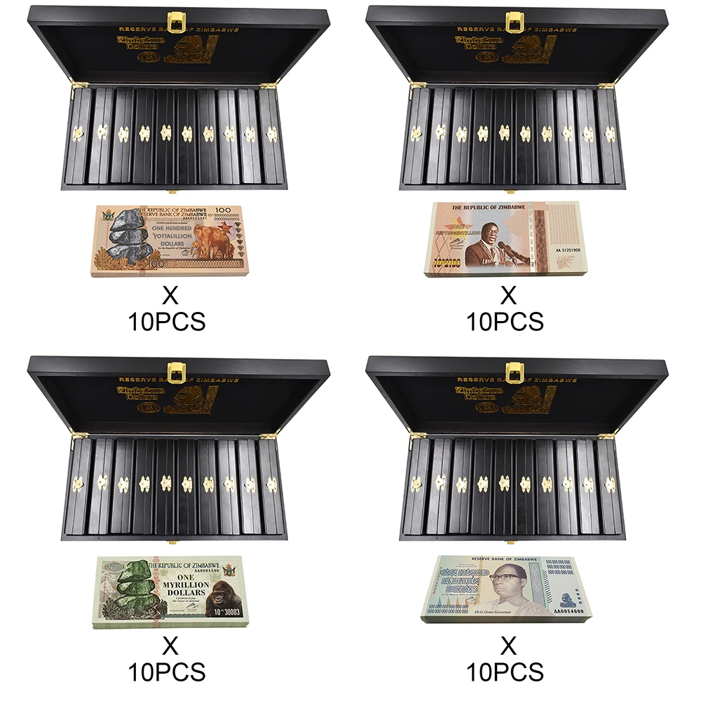 1000pcs/box Zimbabwe Banknotes with Anti-counterfeiting Logo Serial Number Banknotes Fake Money Collection Business Gift