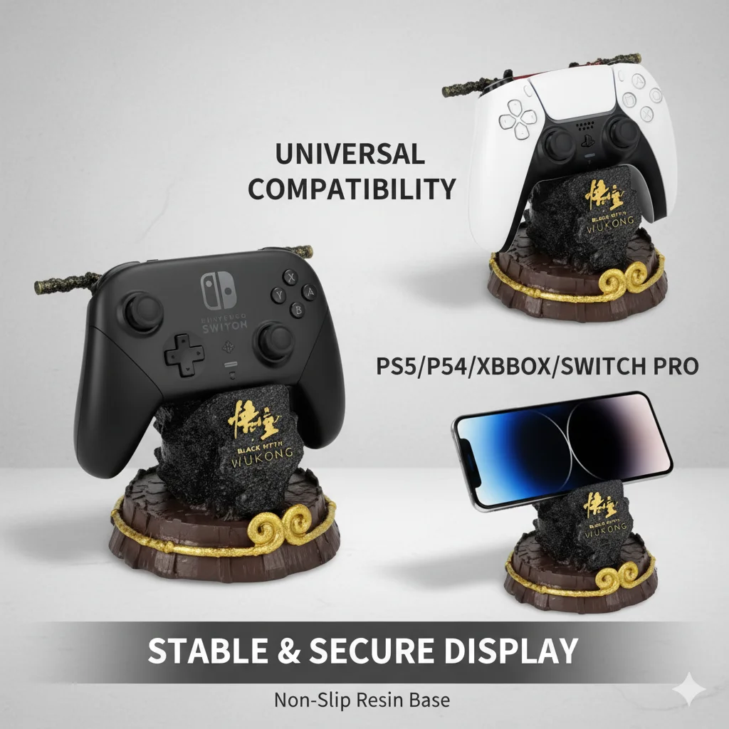 

Game Controller Stand With Ruyi Golden Cudgel Wukong Theme Universal Gamepad Base For PS5/xbox/NS/Switch Pro Game Handle Bracket