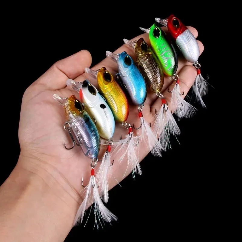 random color 1pc Lua Bait Rock Small Fat Fake Bait 8g Rattling Beads Micro-object Slow Sinking Sea Fishing Bait Essentials