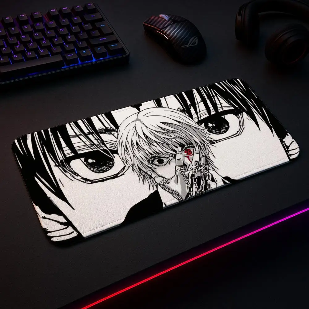HUNTER X HUNTER Sharingan Mouse Pad Play Mat,Large XXL90x40cmx5mm,stitch Desk Mats,Gaming Accessories,PC Parts