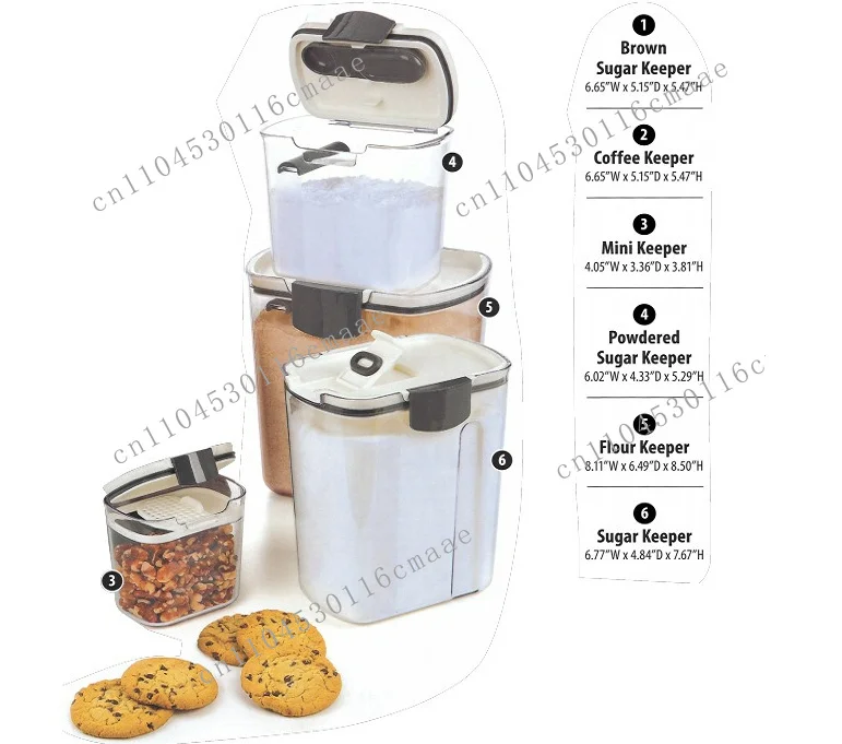 Food grade sealed tank Plastic thickened transparent storage box Square snack storage tank Grain storage tank