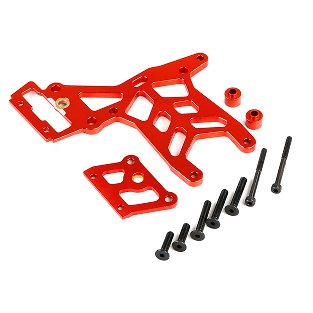 Obróbka CNC Całkowicie metalowa zagęszczona tylna płyta drugiego podłogi dla ROVAN KM HPI BAJA 5B 5T 5SC Rc Car Toys Parts, czerwona