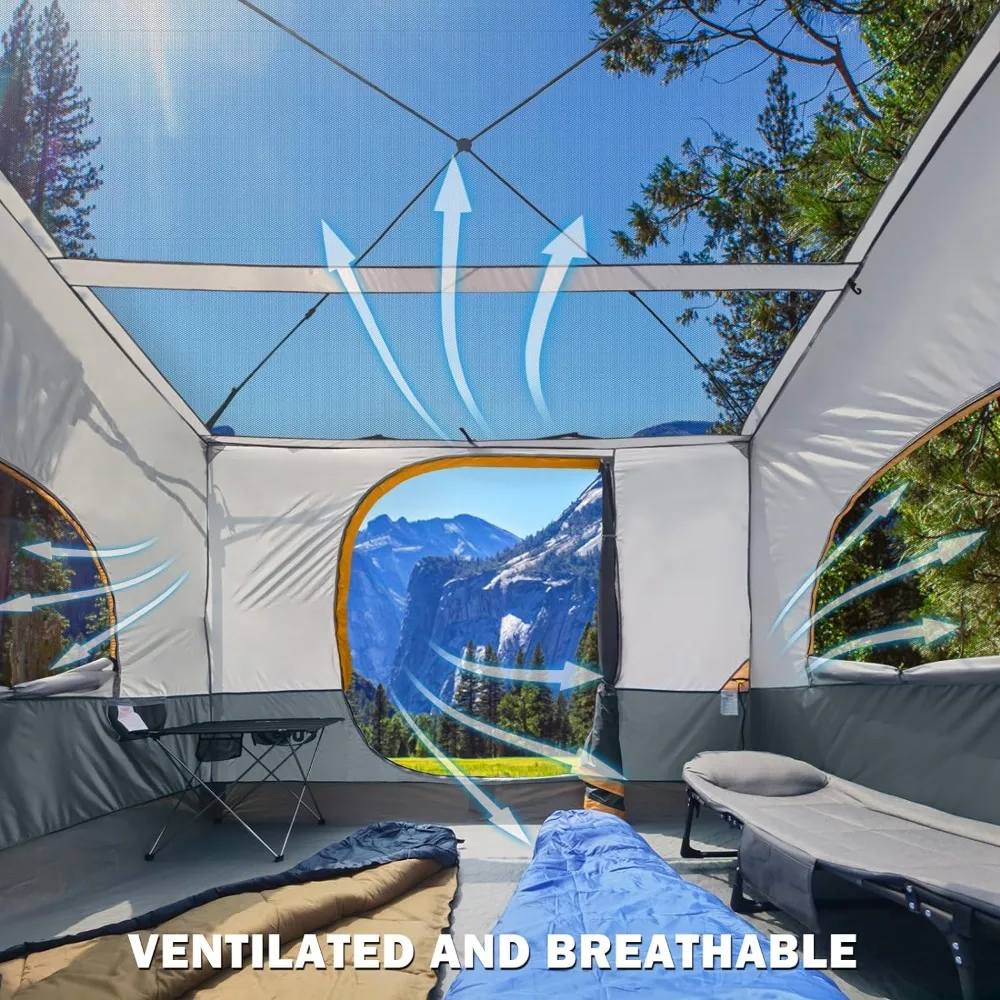 Camping Cube | Canopy Inner Tent for 10' x 10' ft Pop Up Canopy Tent Fully Vented Roof Easy Set Up Enclosed Canopy