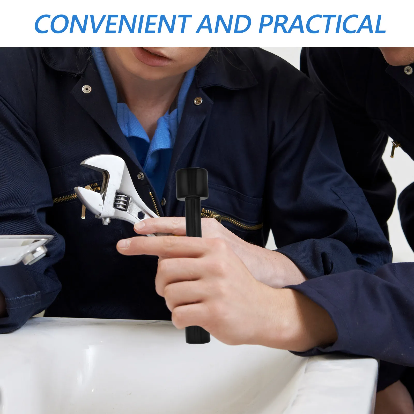 Double-Head Pipe Wrench High Strength Steel Dual-Ended Universal Spanner Kitchen Bathroom Sink Faucet Drain Repair Tool