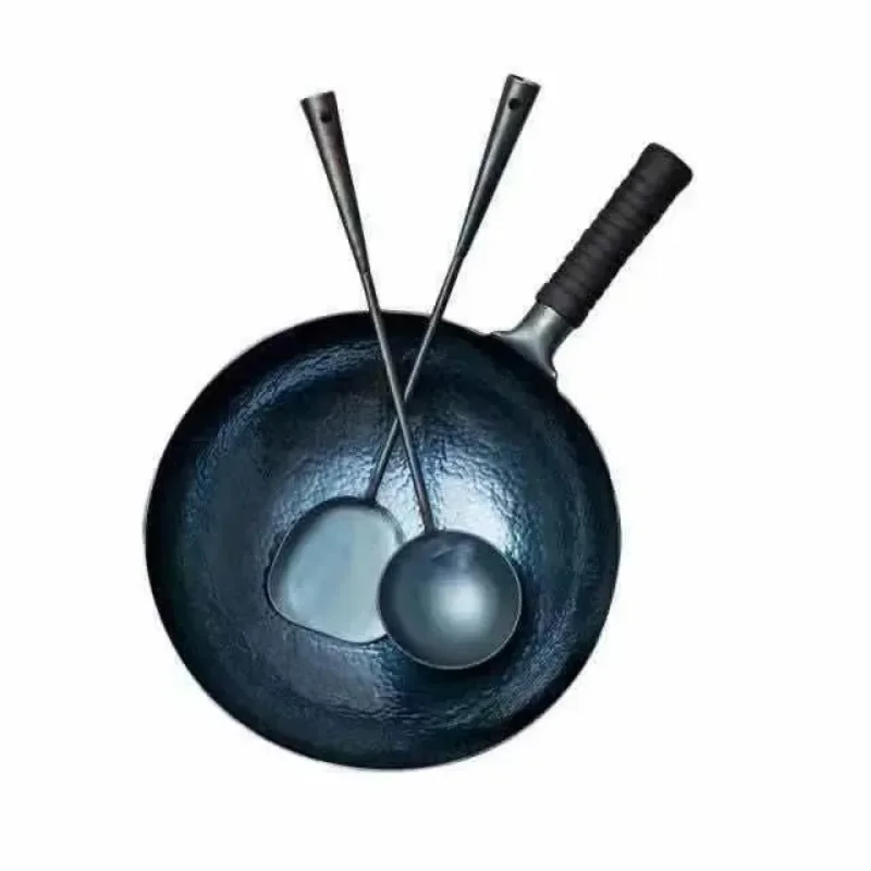 

Chinese Traditional Wok,Handmade Wok and Frying Pan Thickened Uncoated Non-stick Pan Multifunctional Kitchen Cooking Pot