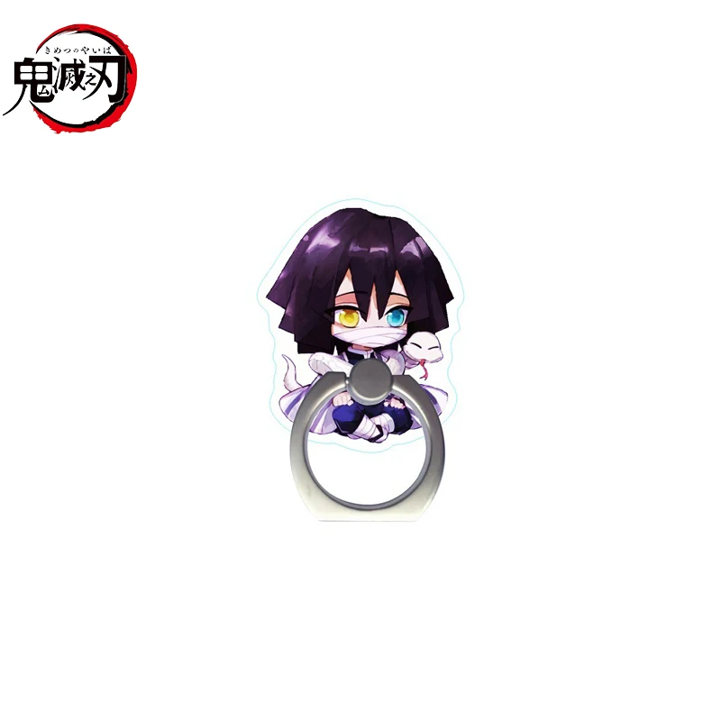 1pcs Demon Slayer Cartoon Cell Phone Holder Cute Action Figures Acrylic Tanjirou Kyoujurou Nezuko Cell Phone Ring Holder Gifts - view 4
