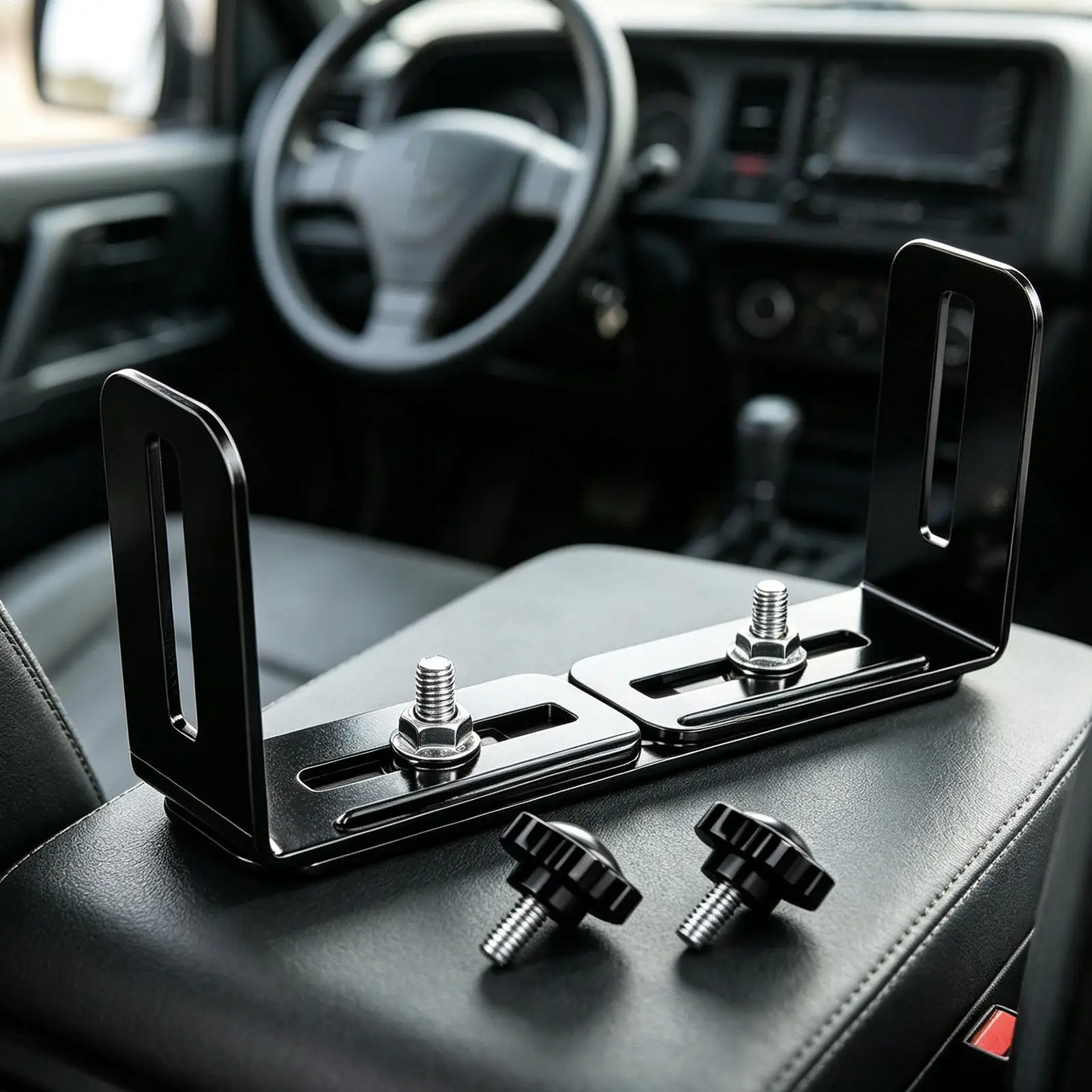 Cb Radio Mount 6-10 Inch Adjustable Width Heavy-Duty Support Cb Radio Mounting Brackets For Scanners Radar Detectors External