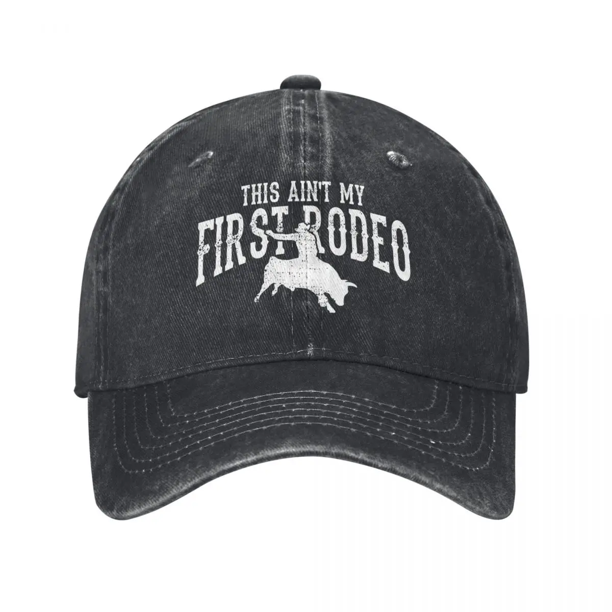 

Rodeo Cowboy Bull Riding denim Hat Durable for All Seasons Women Hat Men's Baseball Cap