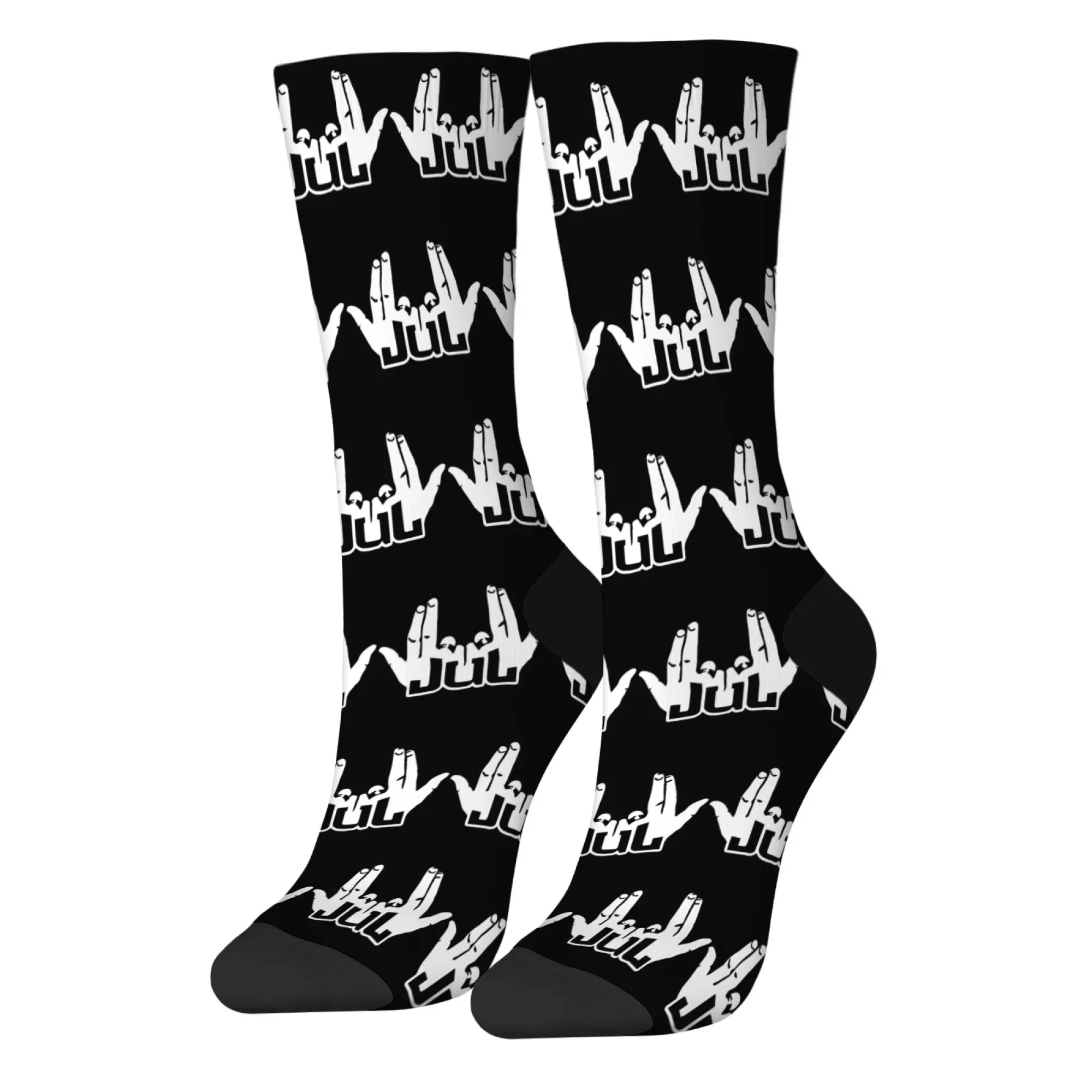 A pair of Jul France Rapper Socks street hip-hop Harajuku style accessories novelty happy fun compression socks crazy party gift