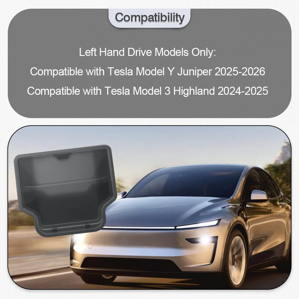 

For Tesla Model Y Juniper 2025-2026 Model 3 Highland 2024-2025 Armrest Box Hidden Storage Box Center Console Organzier Tray