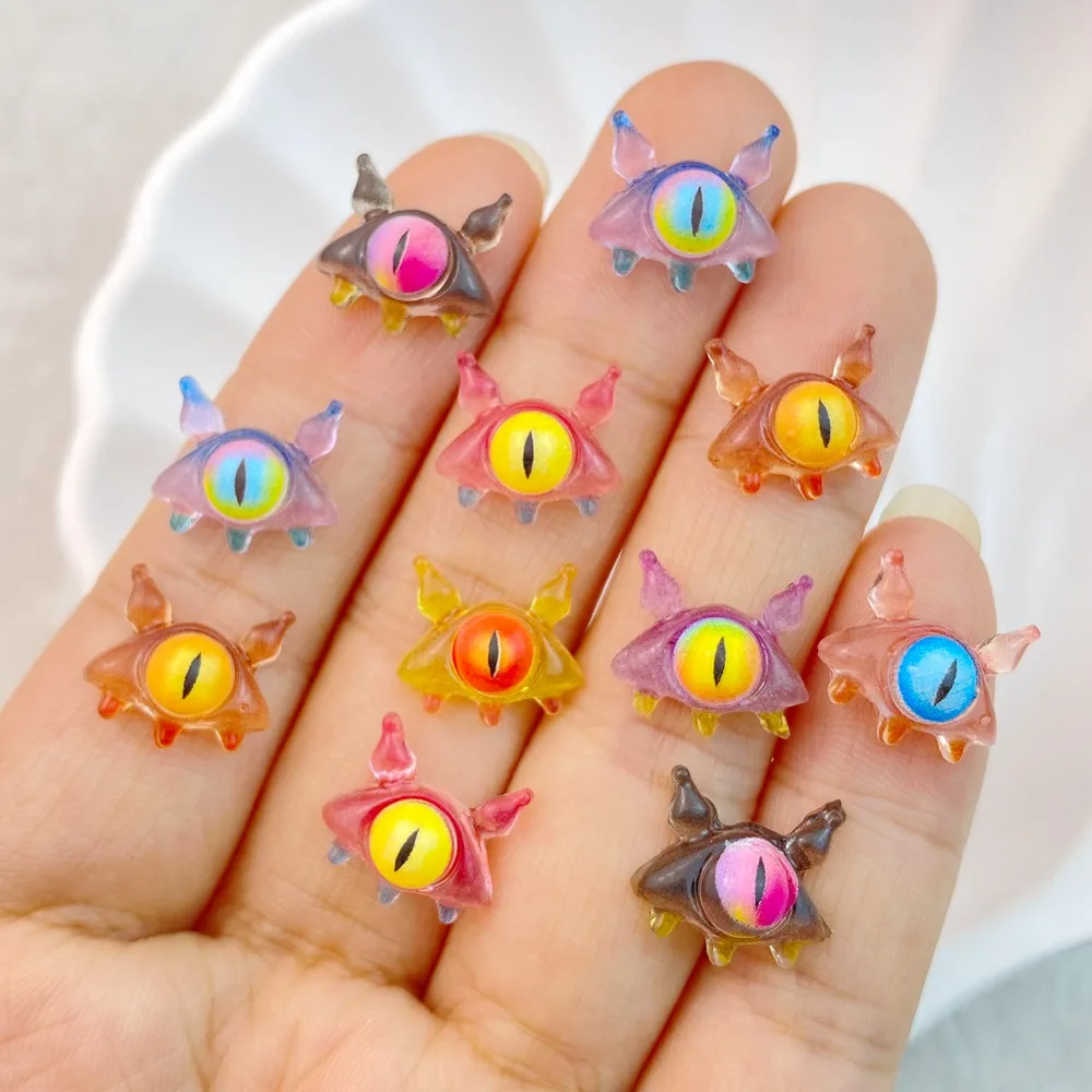 50Pcs New Cute Resin Little Monster Series  Flat Back Ornament Jewelry Making Manicure Hairwear Accessorie