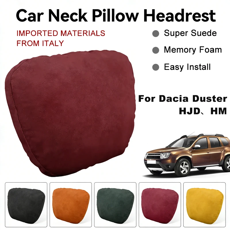 

Italy Suede Car Neck Rest Pillow For Dacia Duster HJD HM Seat Head Neck Support Cushion Auto Interior Accessories
