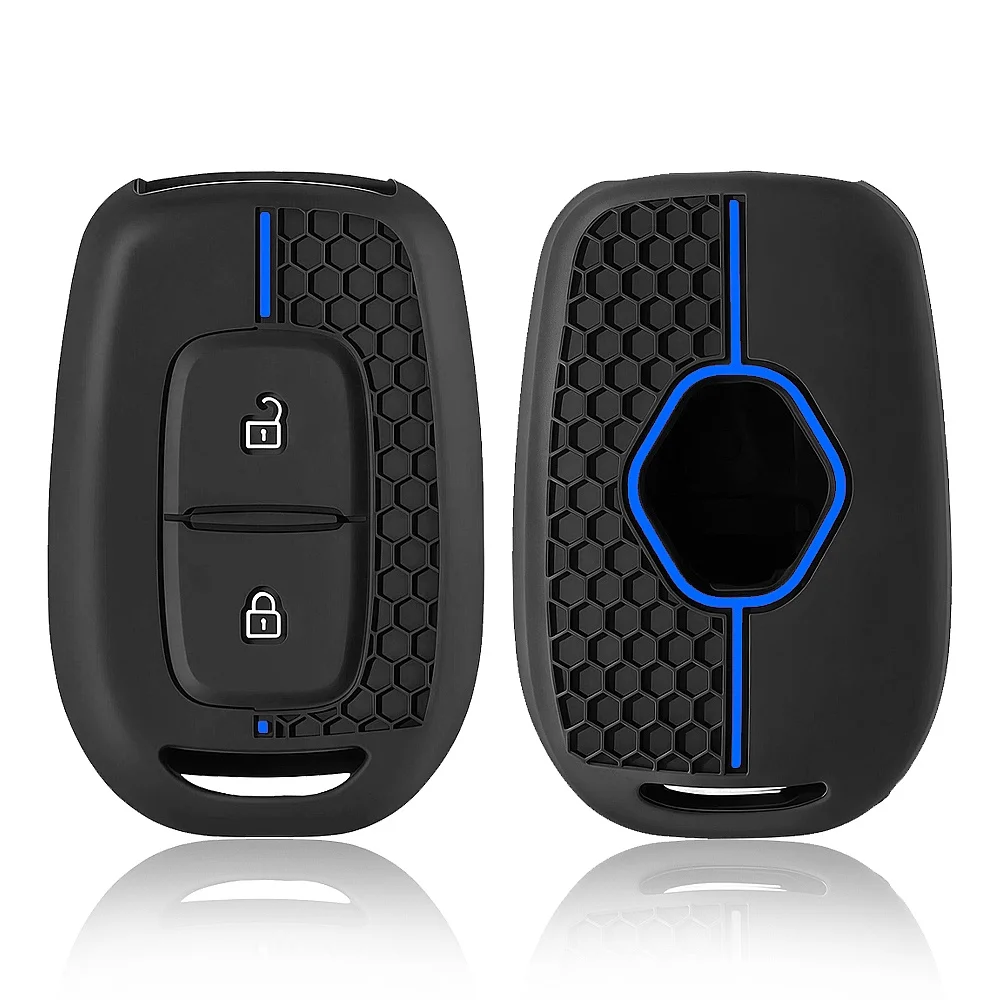 2 Button Silicone Car Key Fob Cover Case For Renault Kwid Traffic Symbol Dacia Sandero Logan Duster 2016-2018