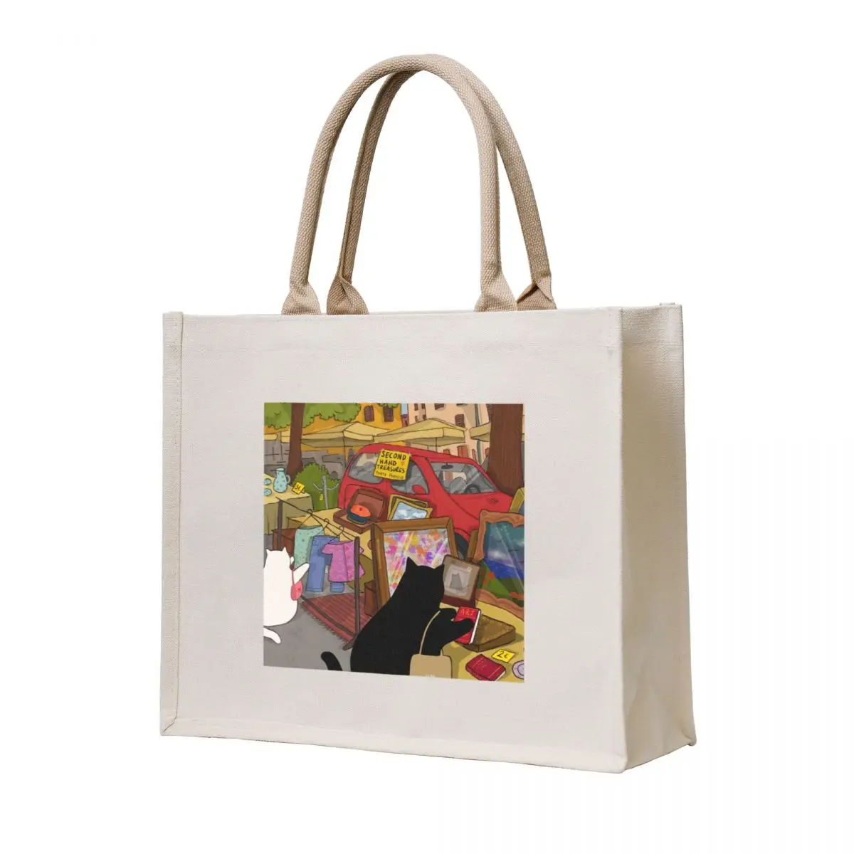 

Stanis at the Flea Market Tote Bag Big bag women shopper bag women canvas shopping