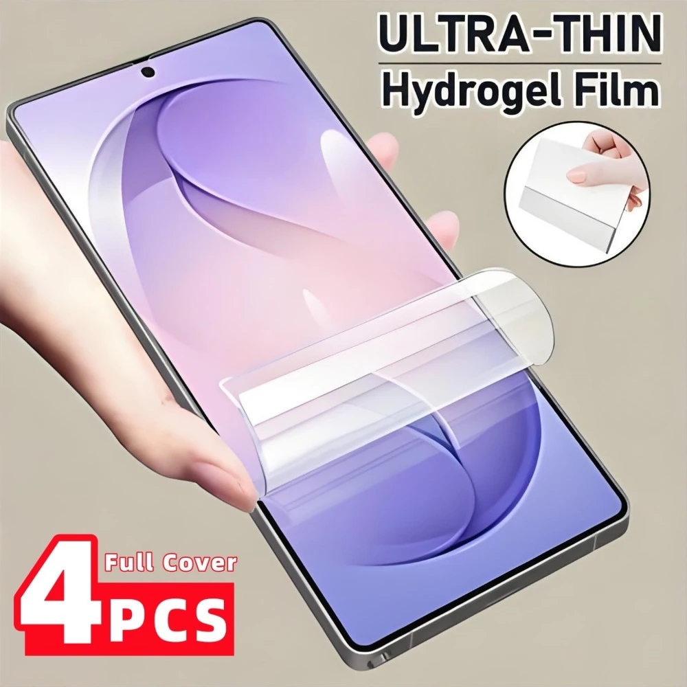 4 Stück Ultra-Klare Hydrogel-Folie für Samsung Galaxy S26 S25 S24 Ultra S23 S22 S21 Plus S26 S25 Edge Kratzfeste Displayschutzfolien