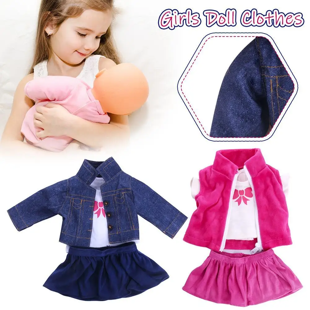 Doll Clothes Fit for 18 inch New Baby doll Christmas set For Baby girl Birthday & Christmas Gift