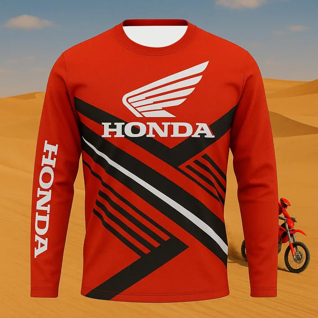 

2026 Honda Off-road Motorcycle Mountain Bike Jersey Downhill Sports Long Sleeve T-Shirt Breathable Quick Dry Outdoor Clothing