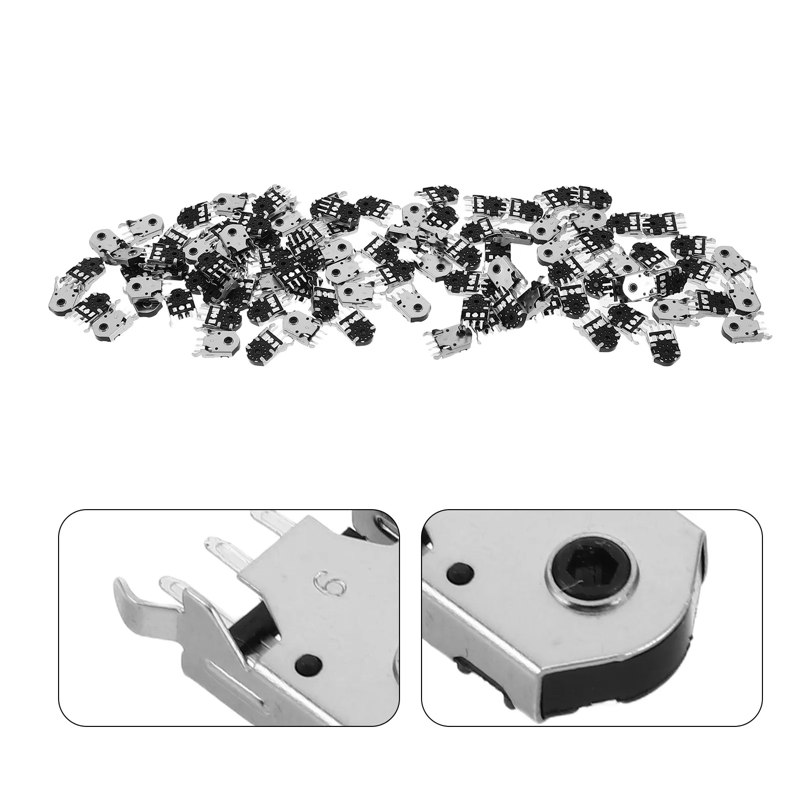 100Pcs Mouse Wheel Coder Metal Shaft Replacement Coder Mouse Repair Part High Durability Low Noise Smooth Scrolling for Gaming