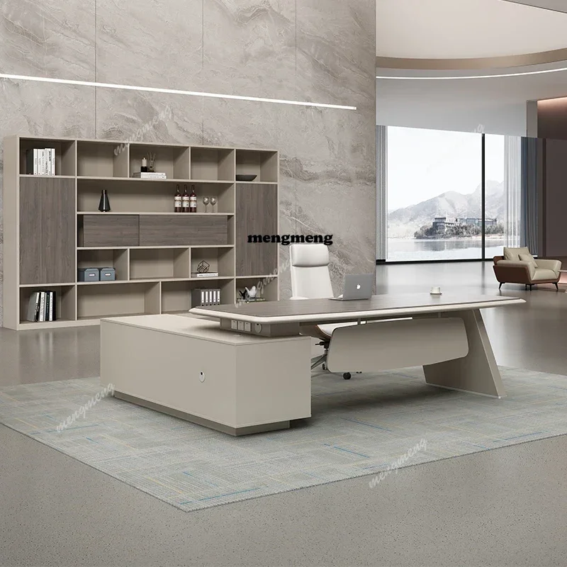Manager Vintage Office Desks Decoration Style Corner White Office Desks Modern Luxury Study Scrivania Small Spaces Furniture