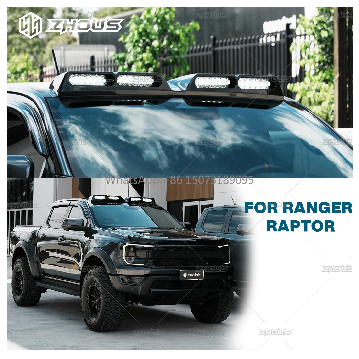 

Auto Parts Offroad Front Spoiler Pods Light Durable Car Roof Led Roof Lights for Raptor Ford Ranger 2024