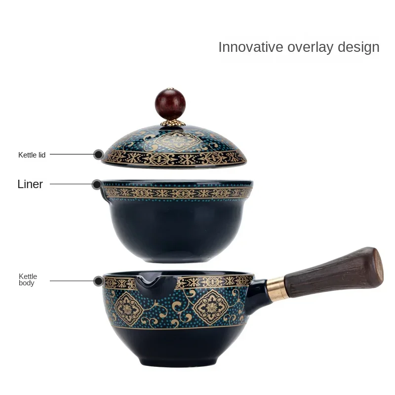Chinese Kung Fu Tea Set Sand Ceramic Tea Set Travel Kung Fu Tea Set Gift Porcelain Purple Clay Pot Poured Ceramic Tea Set view 6