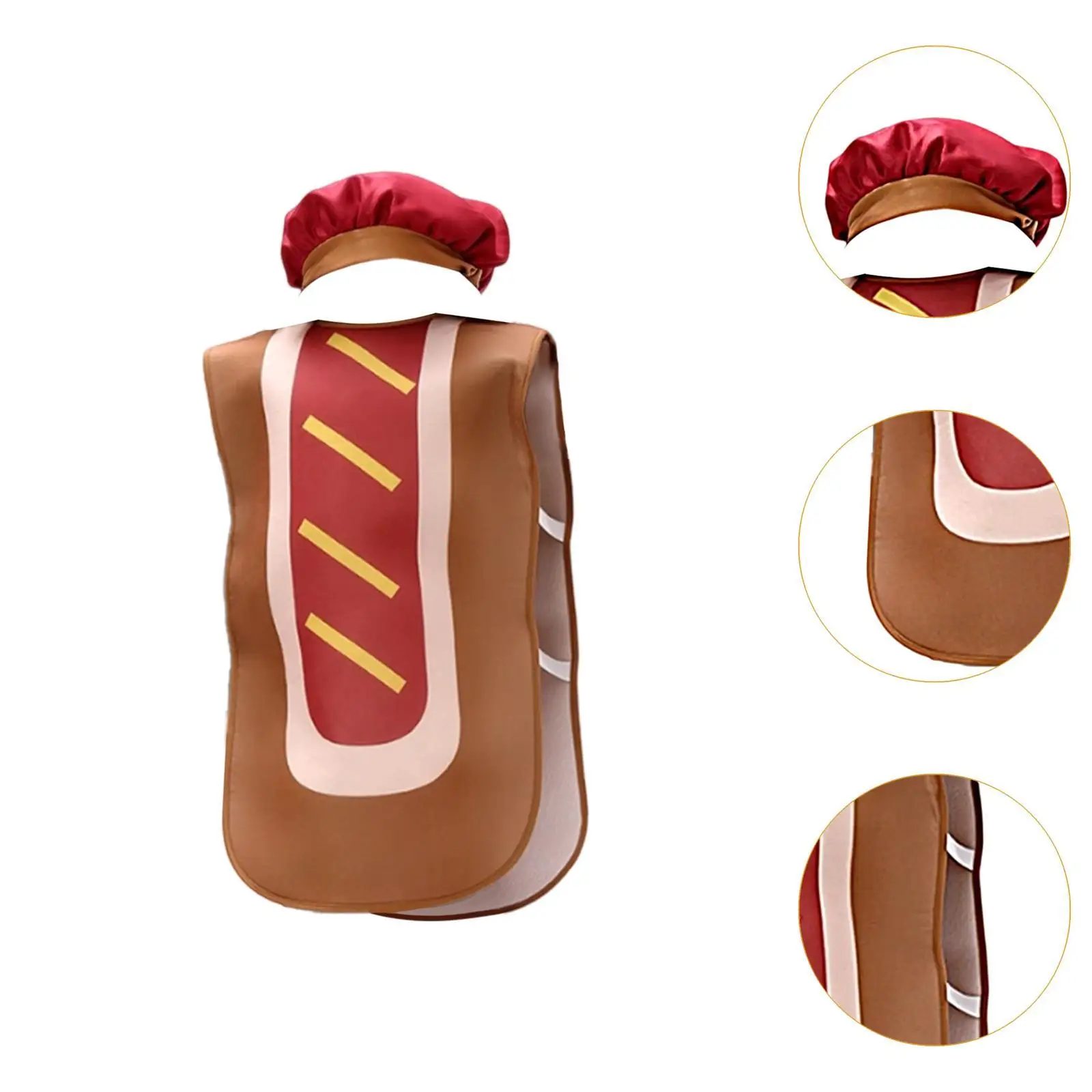 Hot Dog Costume for Kids Portable Cartoon Roles Play Jumpsuit Boys Girls