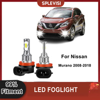 2x Car LED Bulbs Fog Light 6000K Replace For Nissan Murano II (Z51) 2008-2014 III (Z52) 2015-2018 Qashqai (J10,J11)  2007-2020