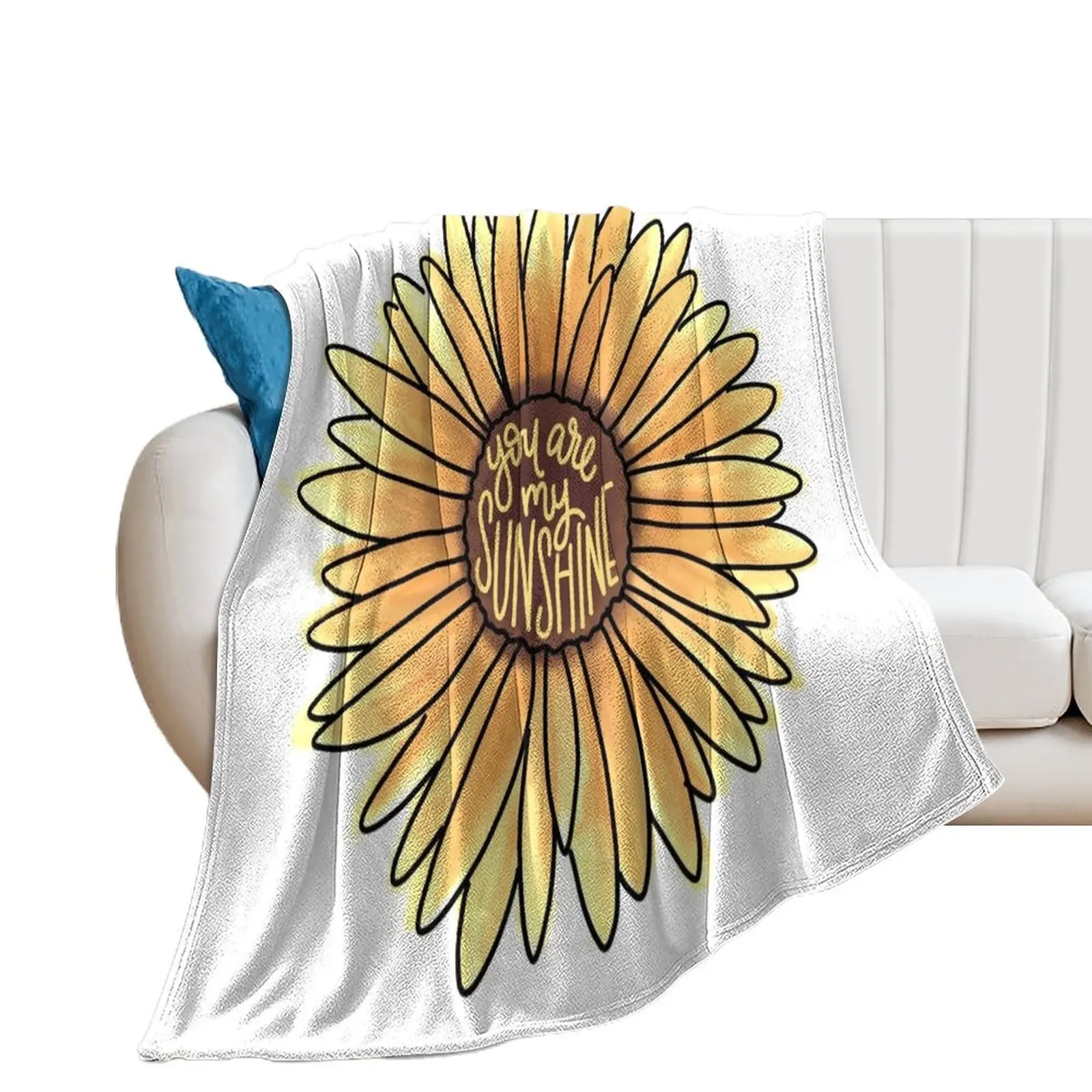 

You Are My Sunshine Throw Blanket Luxury Designer Soft Plush Plaid Blankets