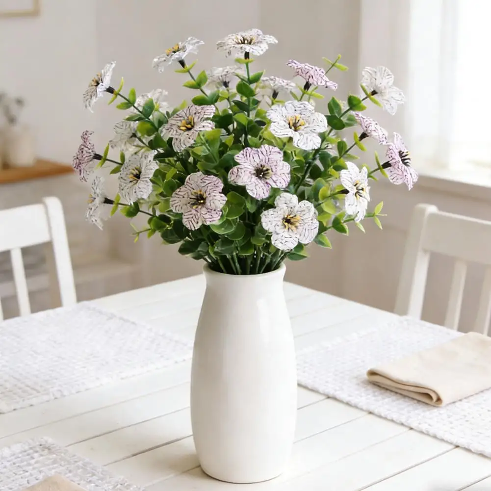 Simulated Flowers Fake Flowers Spring Colors Eucalyptus Wedding Decoration Room Flowers Violet Simulated Flowers Dried Plas Y6T2