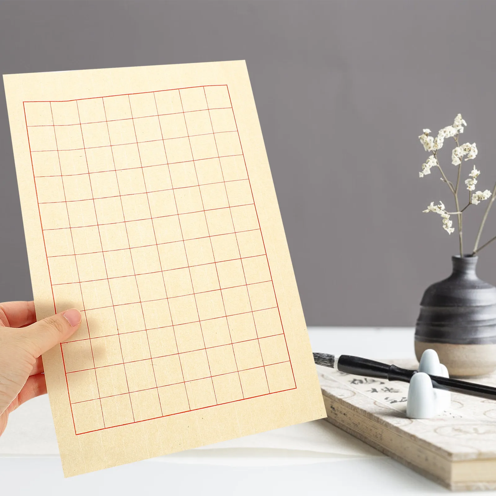 40 Sheets Chinese Calligraphy Paper for Practice Smooth Odorless Writing Surface Thickened Xuan Paper Ideal for Brush Pen
