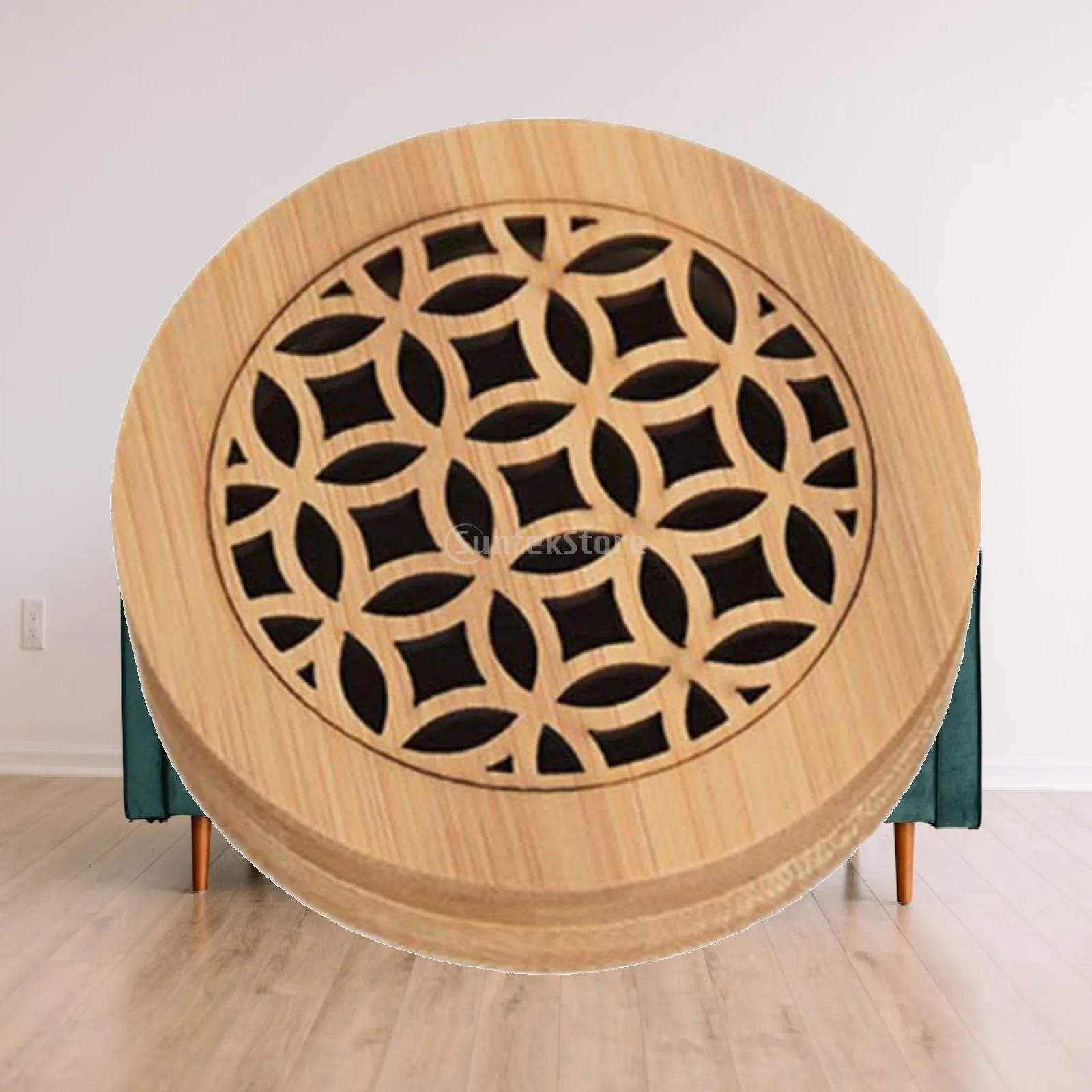 Wood Incense Burner Box with Artistic Hollow Lid Fragrance Diffuser for Bedroom Office Meditation Table Decoration