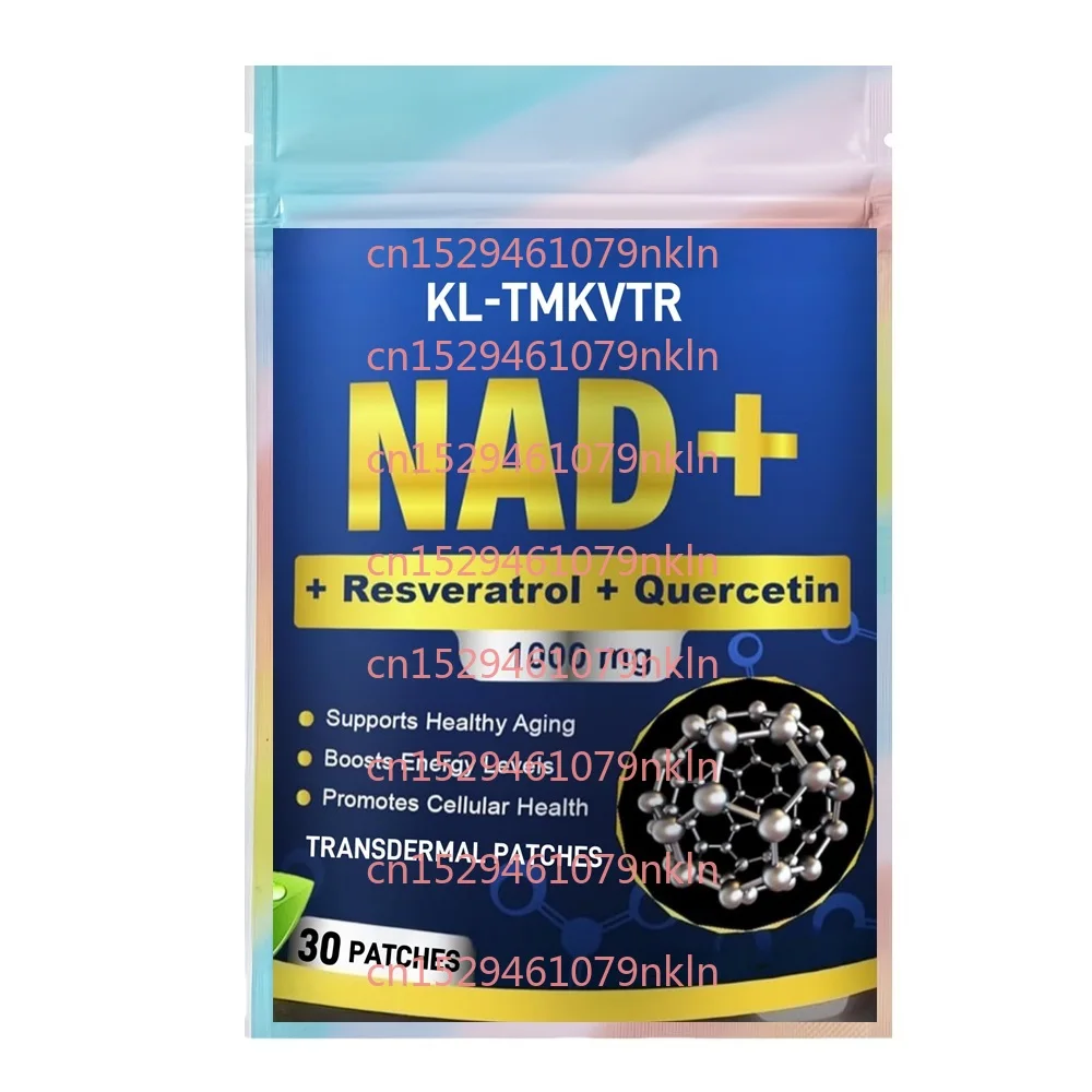 

30 Patches NAD+ Transdermal Patches with Resveratrol & Quercetin Support Anti-Aging & Energy Boost