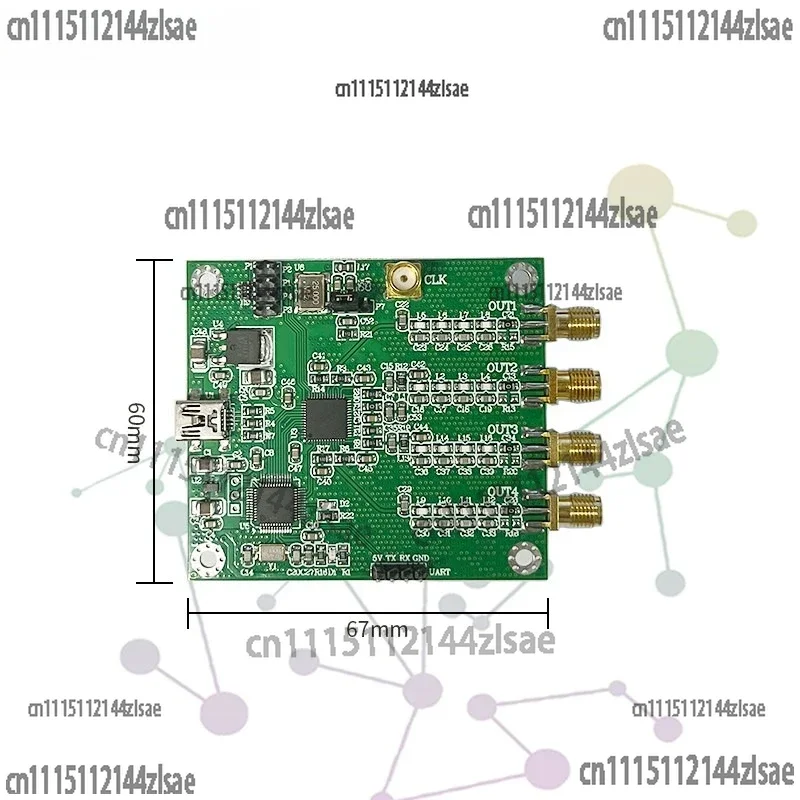 AD9959 4-Channel DDS Module – RF Signal Generator with AT Command & Serial Output, Frequency Sweep, AM Modulation