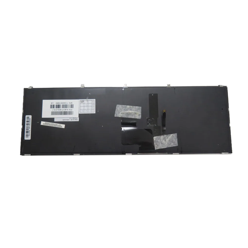 US Keyboard For CLEVO M980NU P180HM W270WM Black Frame Backlit MP-10P53US-J430 6-80-P1800-010-1 MP-08J43US-4302 6-80-X5100-010-1