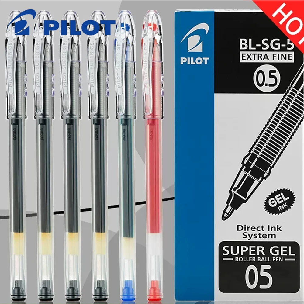 japao piloto gel pen conjunto bl sg5 grande volume de tinta preta tipo bala suave e resistente para escrever 05 mm papelaria 01