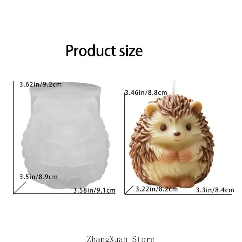 Handwerkliche Igel-Kerzenform aus Silikon mit realistischen für die Geschenkherstellung und Heimdekorationsprojekte 3XUF – Detail 6