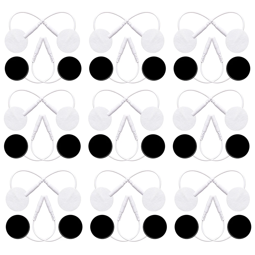 EMS Tens Electrode Pads Reusable Latex-Free Replacement Pads Self Adhesive Round Pads for Tens Unit EMS Muscle Stimulator Patch