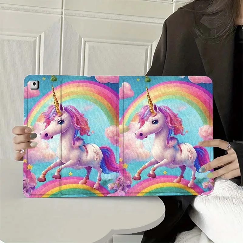 

Anime Unicorn Design Tablet Case For iPad Pro Air 5th 6th 7th 13 M3 M4 M5 12.9 13.3 inch 2018 2022 2024 2025