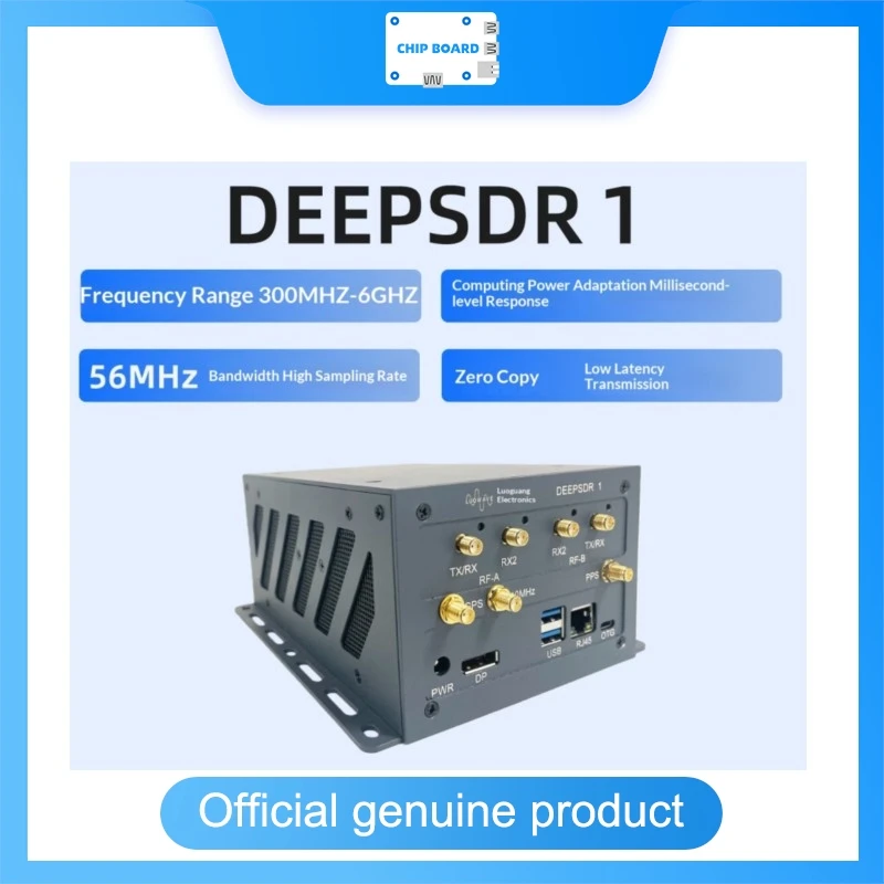 Luowave DEEPSDR 1, Jetson Orin NX 16GB, 300MHz–6GHz SDR, AD9361 MIMO, XC6SLX150 FPGA, USB3.0+1GbE, UHD/GNU Radio, 4K DP support