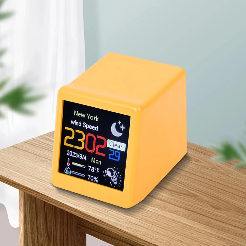 

Мини-умная метеостанция, настольные цифровые Wi-Fi часы, сделай сам, подарочные анимации, настольный будильник, температура, влажность, время для дома