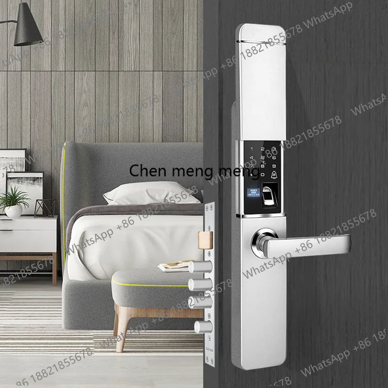 

Anti-theft door sliding cover fingerprint manufacturer English password lock electronic card smart lock door lock