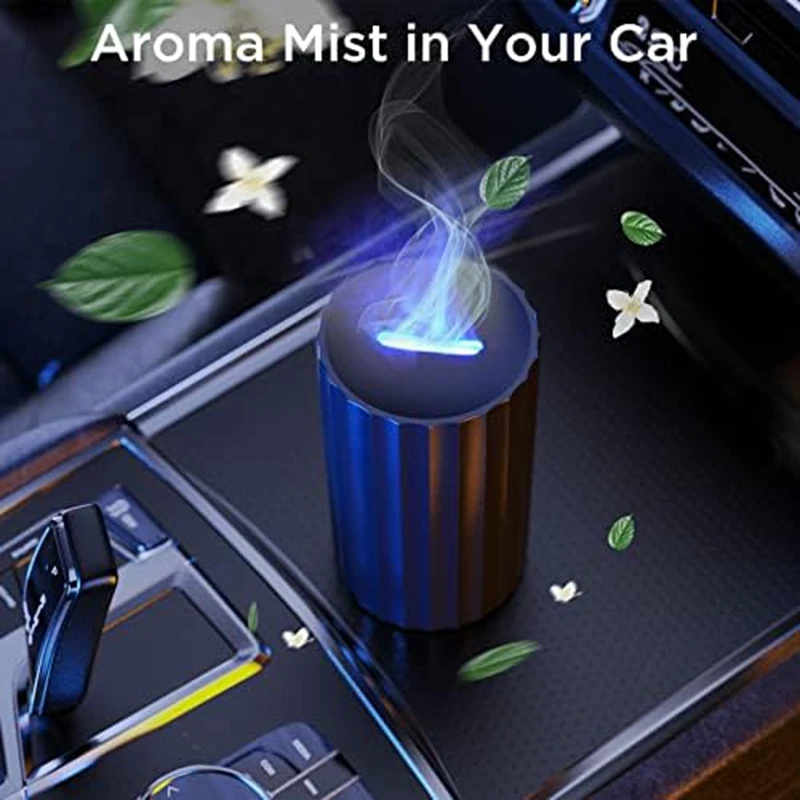 Car Diffuser Humidifier Aromatherapy Essential Oil Diffuser USB Cool Mist 100Ml Mini Portable Diffuser For Car Home